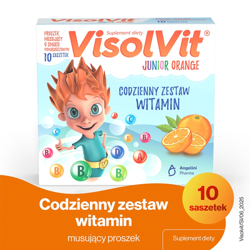 VisolVit Junior Orange, granulat z witaminami dla dzieci, 10 sasz.