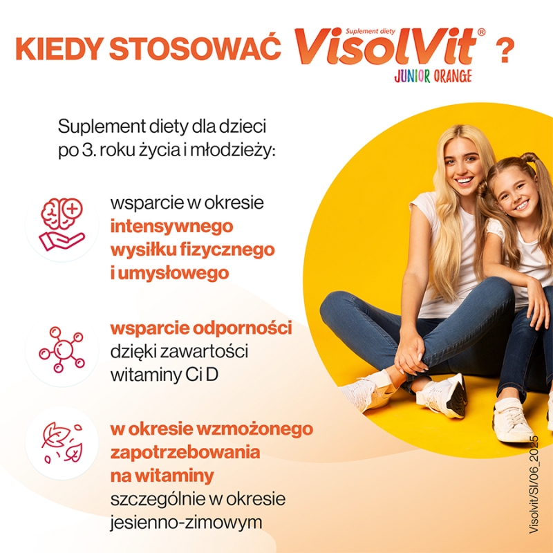 VisolVit Junior Orange, granulat z witaminami dla dzieci, 10 sasz.