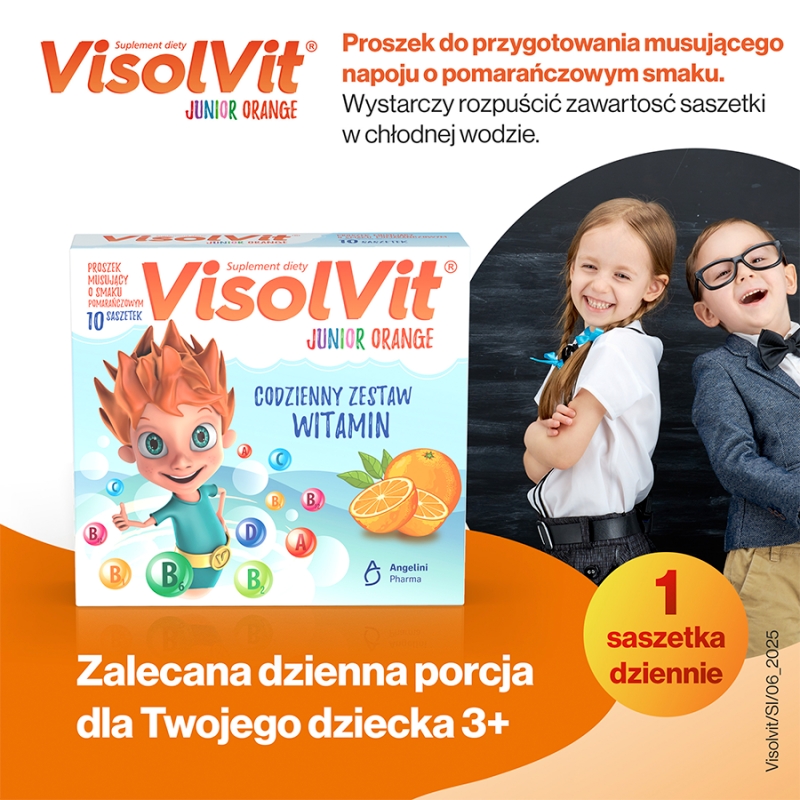 VisolVit Junior Orange, granulat z witaminami dla dzieci, 10 sasz.