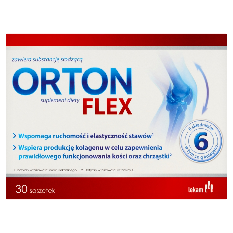 Orton Flex, proszek ze składnikami wspierającymi stawy o smaku czarnej porzeczki, 30 sasz.