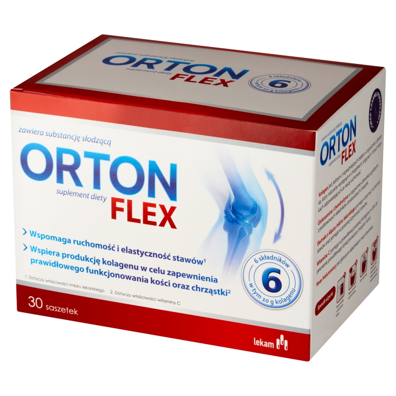 Orton Flex, proszek ze składnikami wspierającymi stawy o smaku czarnej porzeczki, 30 sasz.