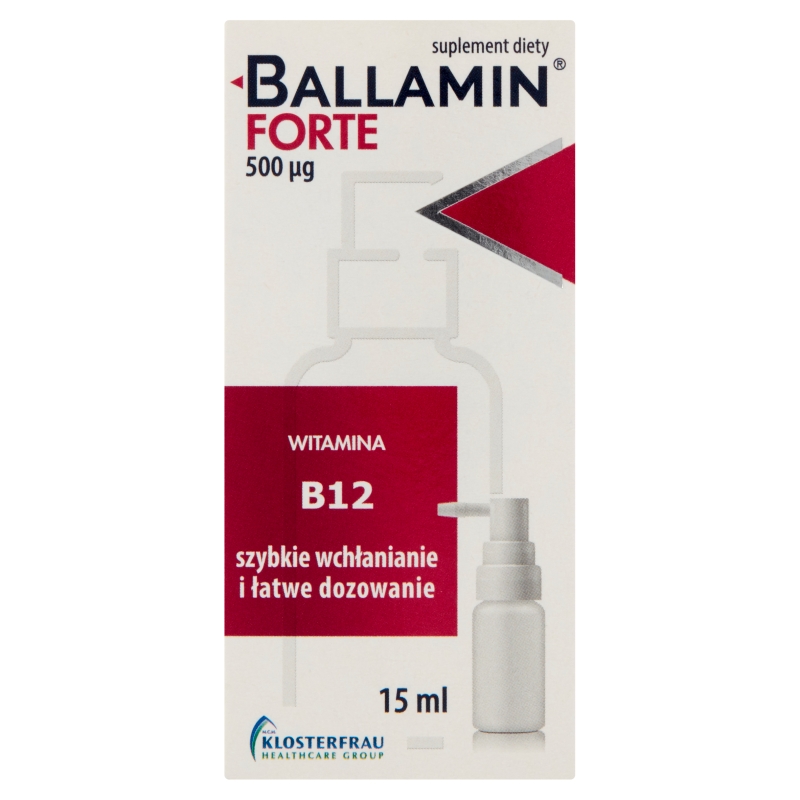 Ballamin Forte, spray doustny z witaminą B12, 15 ml