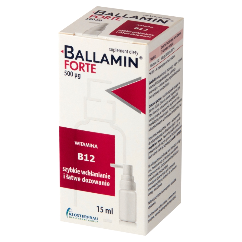 Ballamin Forte, spray doustny z witaminą B12, 15 ml