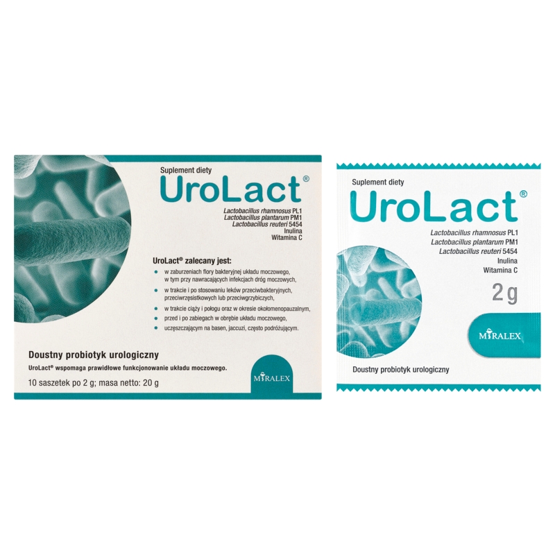 Urolact, doustny probiotyk urologiczny, 10 sasz. po 2 g