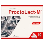 ProctoLact-M kapsułki ze składnikami wspomagającymi prawidłowe funkcjonowanie mikrobioty jelitowej, 10 szt.