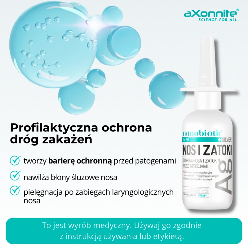 Nanobiotic MED Silver NOS i ZATOKI, płyn, 30 ml