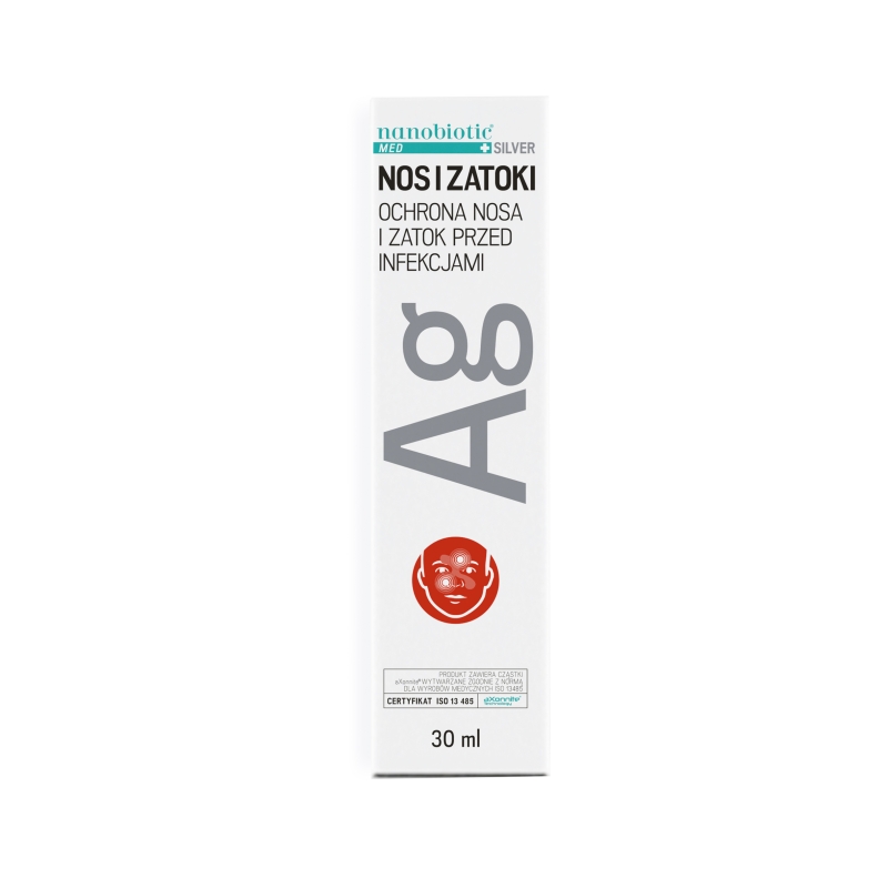 Nanobiotic MED Silver NOS i ZATOKI płyn, 30 ml