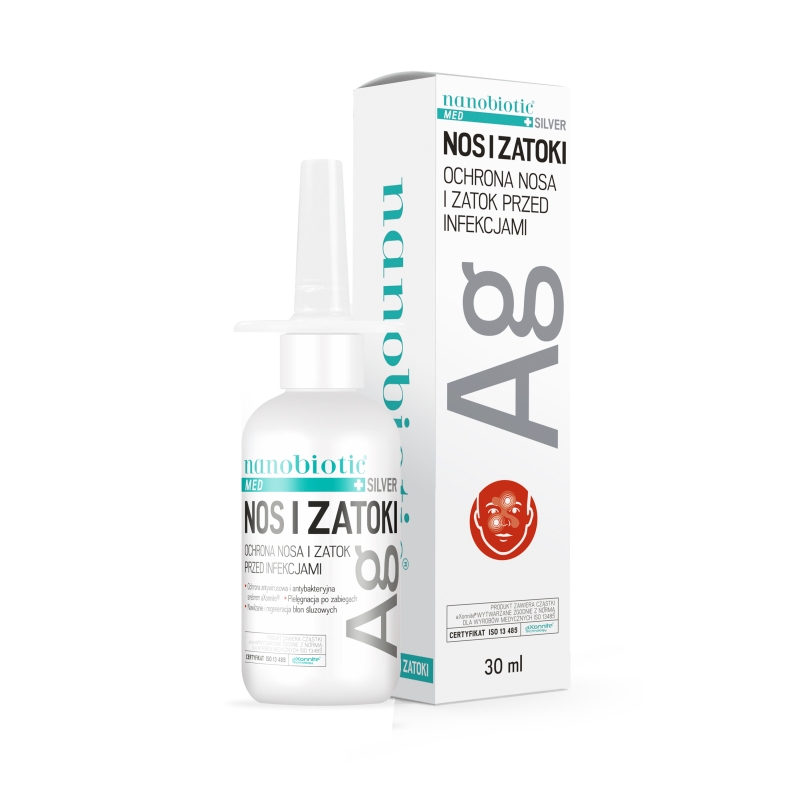 Nanobiotic MED Silver NOS i ZATOKI, płyn, 30 ml KRÓKA DATA 30.04.2026