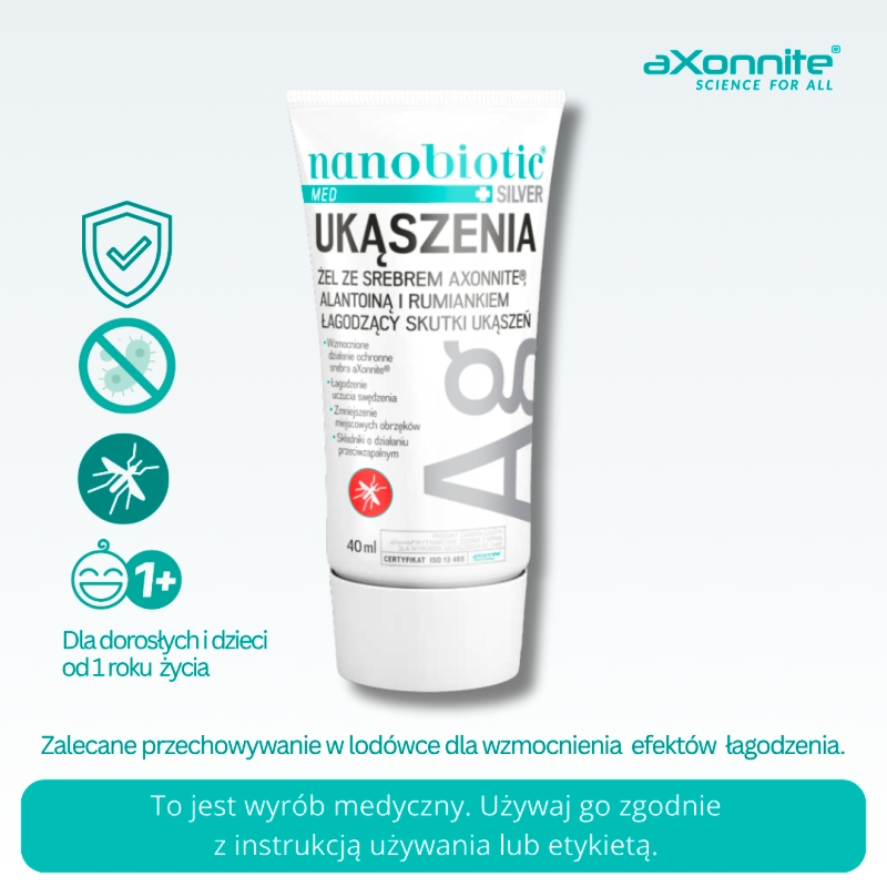 Nanobiotic Med Silver, żel na ukąszenia, 40 g