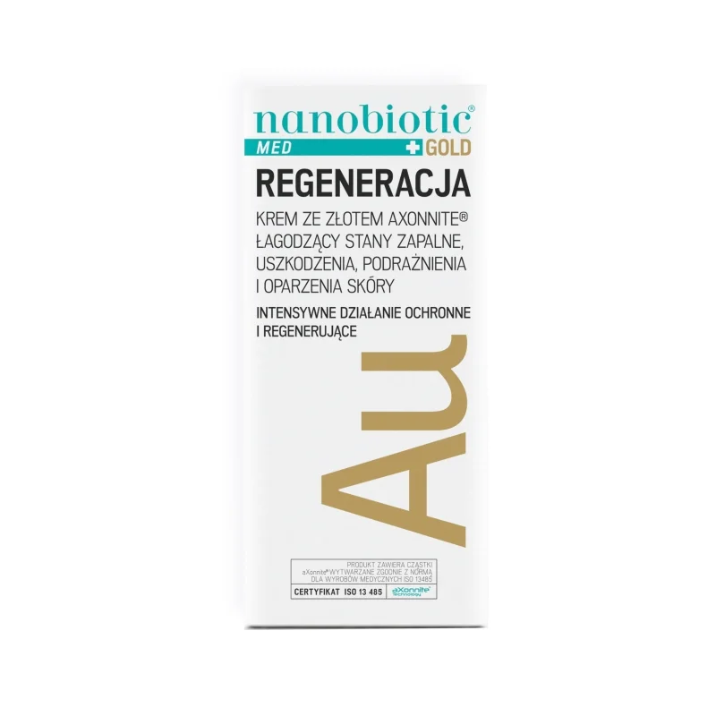 Nanobiotic Gold Skin Repair, krem łagodzący ze złotem, 50 ml