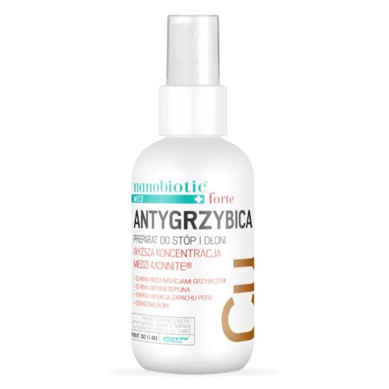 Nanobiotic Med Copper Antygrzybica, spray przeciwgrzybiczy do stóp i dłoni, 75 ml