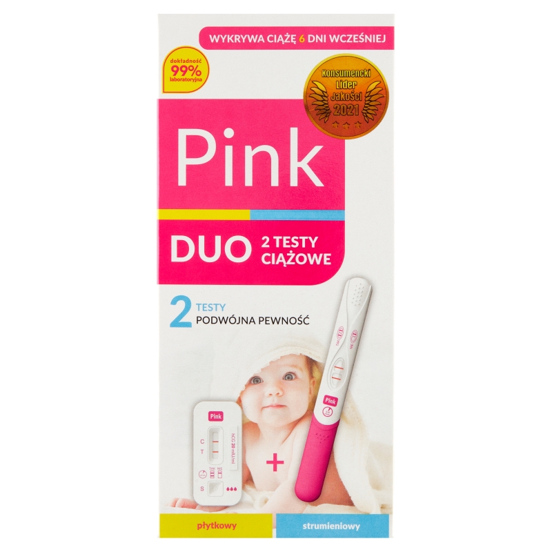 Pink Duo, test strumieniowy, 1 szt. + test płytkowy, 1 szt.