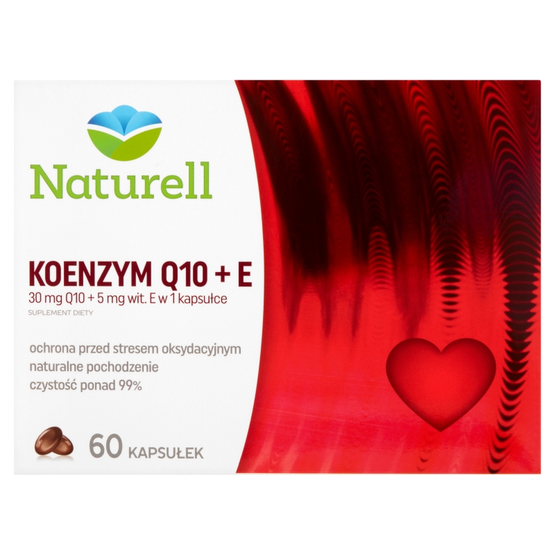 NATURELL Koenzym Q-10+E kapsułki z koenzymem Q10 oraz witaminą E, 60 szt.