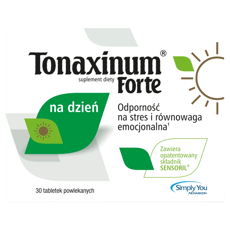 Tonaxinum Forte na dzień , tabletki dla osób narażonych na stres, 30 szt.
