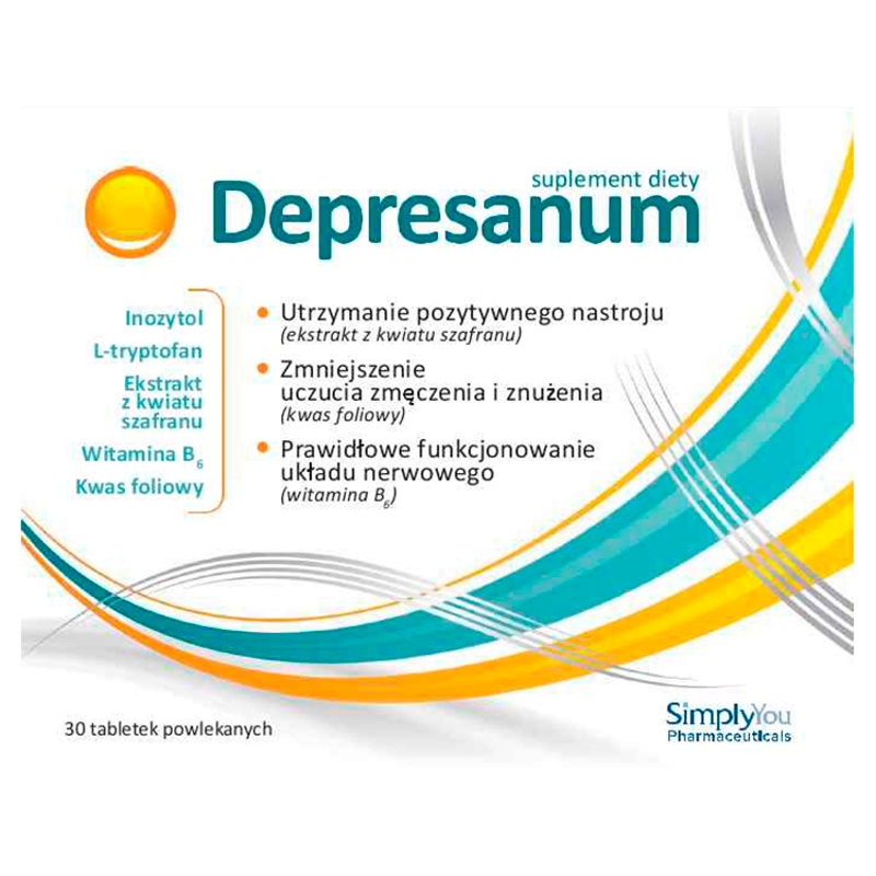 Depresanum tabletki ze składnikami wspomagającymi w uczuciu zmęczenia i znużenia, 30 szt.