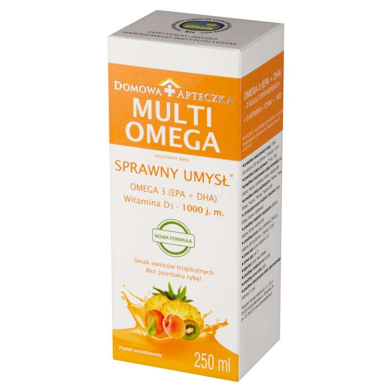 MultiOmega, syrop z olejem z ryb morskich wzmacniającym odporność, 250 ml