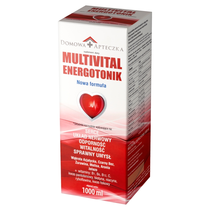 Multivital Energotonik , płyn ze składnikami wspierającymi serce i układ nerwowy, 1 l