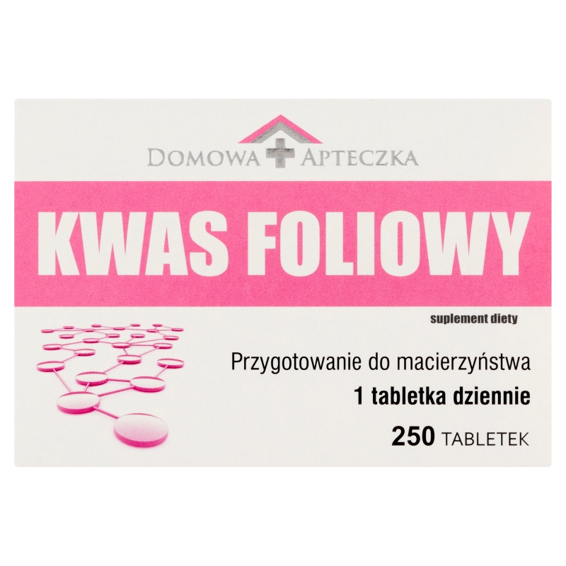 Kwas Foliowy, tabletki dla kobiet przygotowujących się do macierzyństwa, 250 szt.