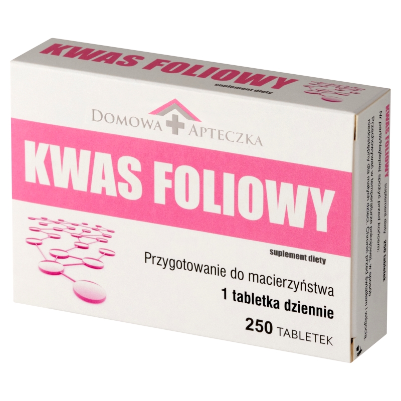 Kwas Foliowy, tabletki dla kobiet przygotowujących się do macierzyństwa, 250 szt.