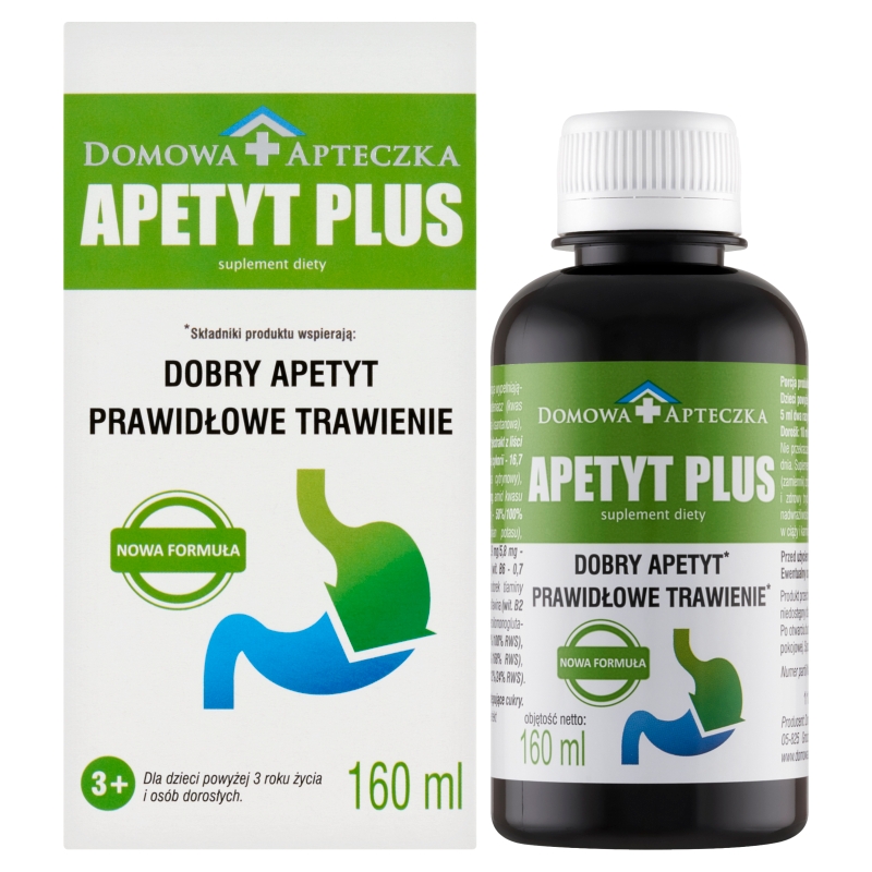 Apetyt Plus, płyn ze składnikami wspomagającymi apetyt, 160 ml