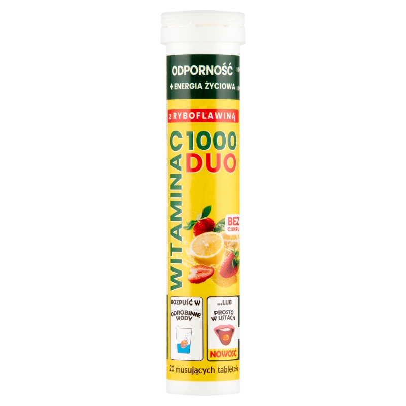 Witamina C 1000 mg DUO, tabletki musujące z witaminą C, 20 szt.