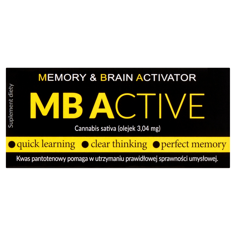 MB Active tabletki ze składnikami wspierającymi sprawność umysłową, 20 szt.