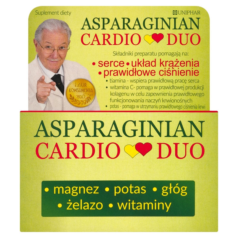 Asparaginian Cardio Duo tabletki ze składnikami wspierającymi serce i układ krążenia, 50 szt.