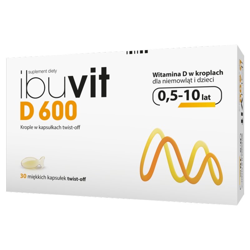 Ibuvit D 600, krople w kapsułkach twist-off, 30 szt.