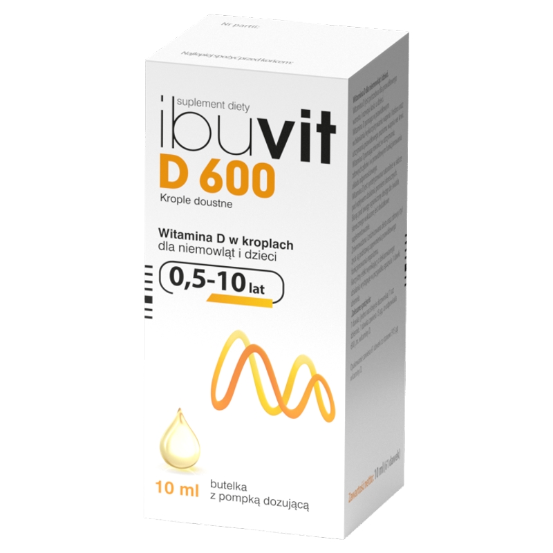 Ibuvit D 600, krople doustne ze składnikami wzmacniającymi odporność, 10 ml