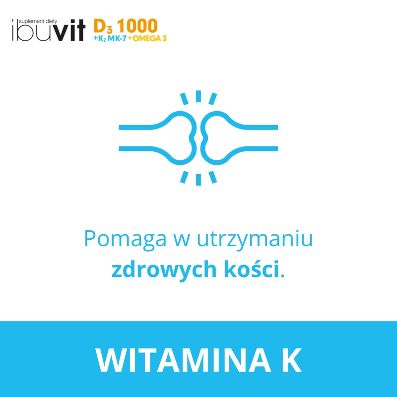 Ibuvit D3 1000 + K2 MK-7 Omega 3, kapsułki ze składnikami wzmacniającymi odporność, 30 szt.