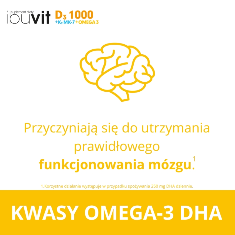 Ibuvit D3 1000 + K2 MK-7 Omega 3, kapsułki ze składnikami wzmacniającymi odporność, 30 szt.