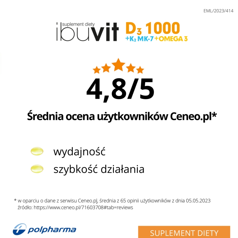 Ibuvit D3 1000 + K2 MK-7 Omega 3, kapsułki ze składnikami wzmacniającymi odporność, 30 szt.