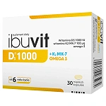 Ibuvit D3 1000 + K2 MK-7 Omega 3 kapsułki ze składnikami wzmacniającymi odporność, 30 szt.
