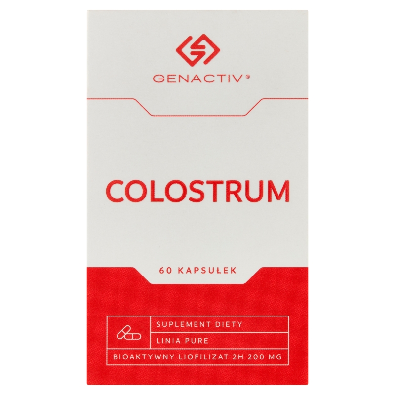 Colostrum Genactiv kapsułki dla osób chcących zachować zdrowy organizm, 60 szt.