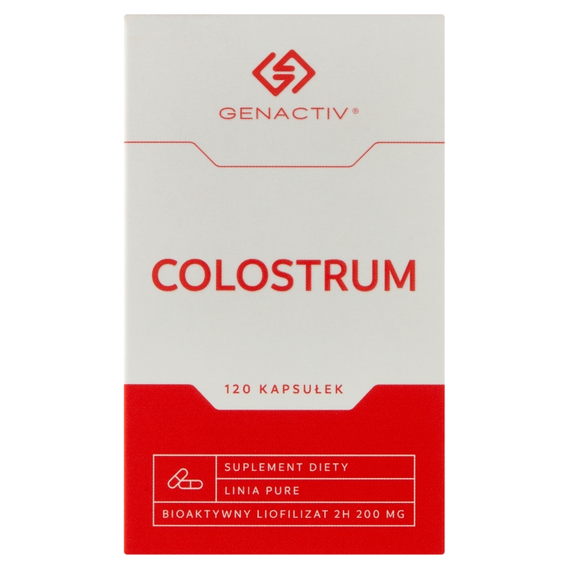Colostrum Genactiv, kapsułki dla osób chcących zachować zdrowy organizm, 120 szt.