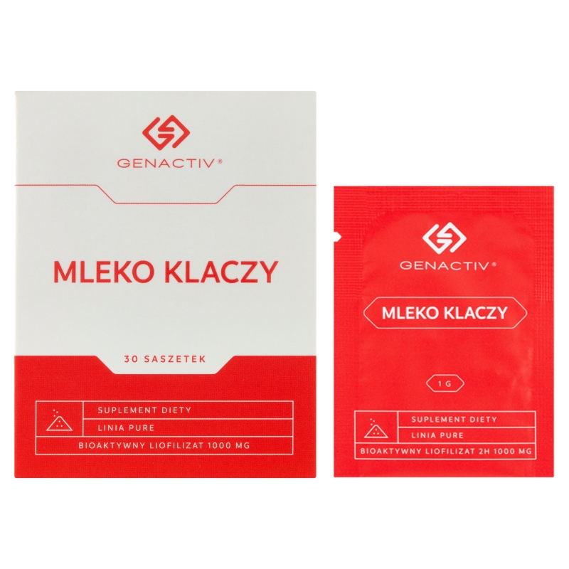 Mleko Klaczy Genactiv, produkt ze składnikami wspierającymi zdrowie, 30 sasz.