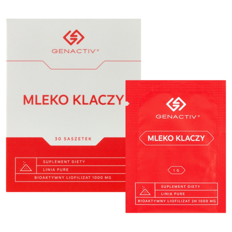 Mleko Klaczy Genactiv, produkt ze składnikami wspierającymi zdrowie, 30 sasz.