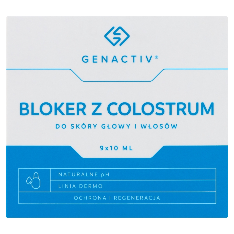 Bloker z Colostrum, płyn na skórę głowy dla osób stosujących zabiegi koloryzacji i rozjaśniania, 10 ml