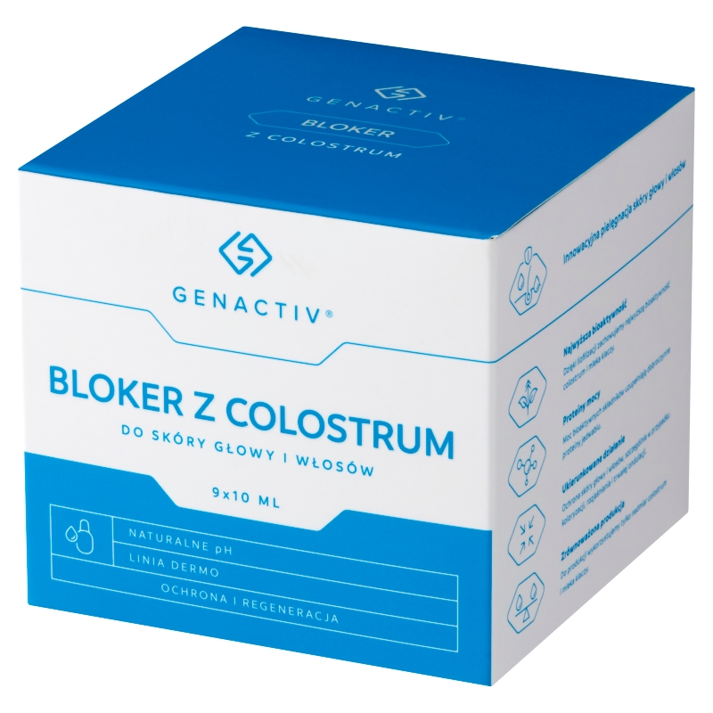 Bloker z Colostrum, płyn na skórę głowy dla osób stosujących zabiegi koloryzacji i rozjaśniania, 10 ml