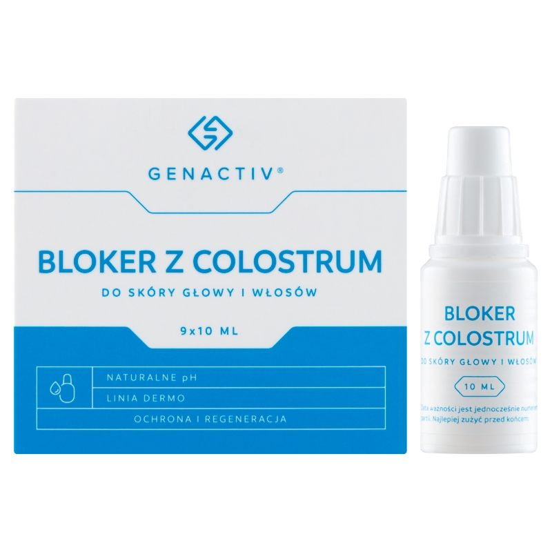 Bloker z Colostrum, płyn na skórę głowy dla osób stosujących zabiegi koloryzacji i rozjaśniania, 10 ml
