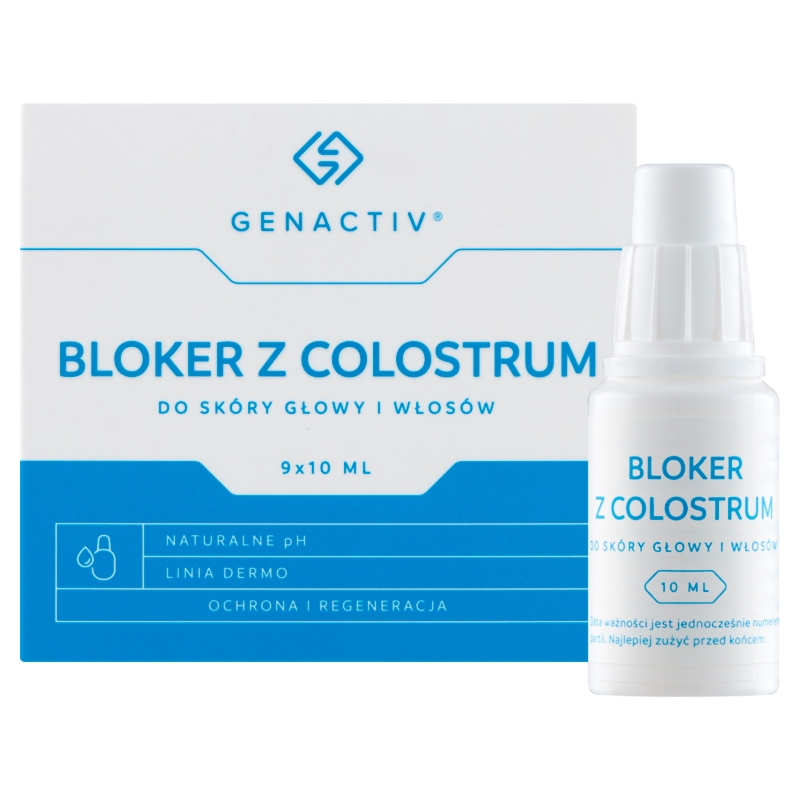 Bloker z Colostrum, płyn na skórę głowy dla osób stosujących zabiegi koloryzacji i rozjaśniania, 10 ml