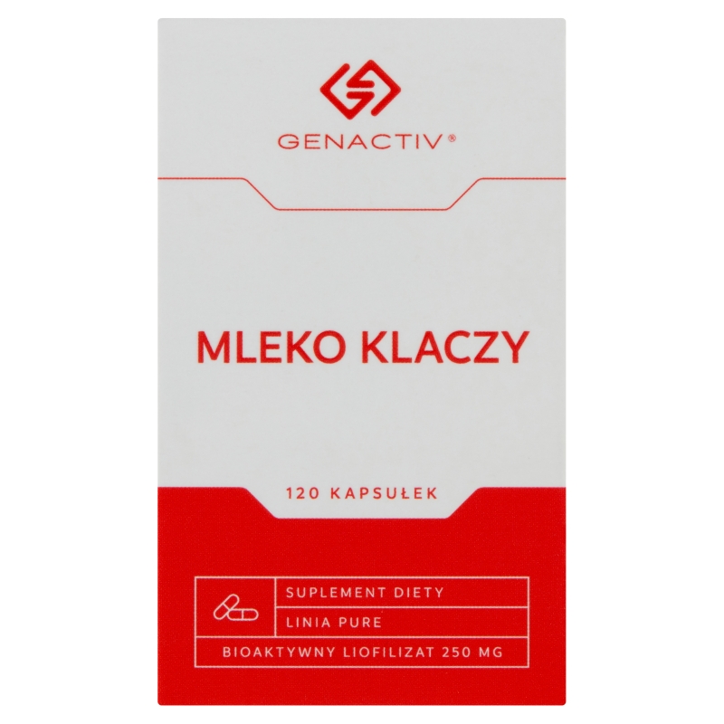 Mleko Klaczy Genactiv, produkt ze składnikami wspierającymi zdrowie, 120 szt.