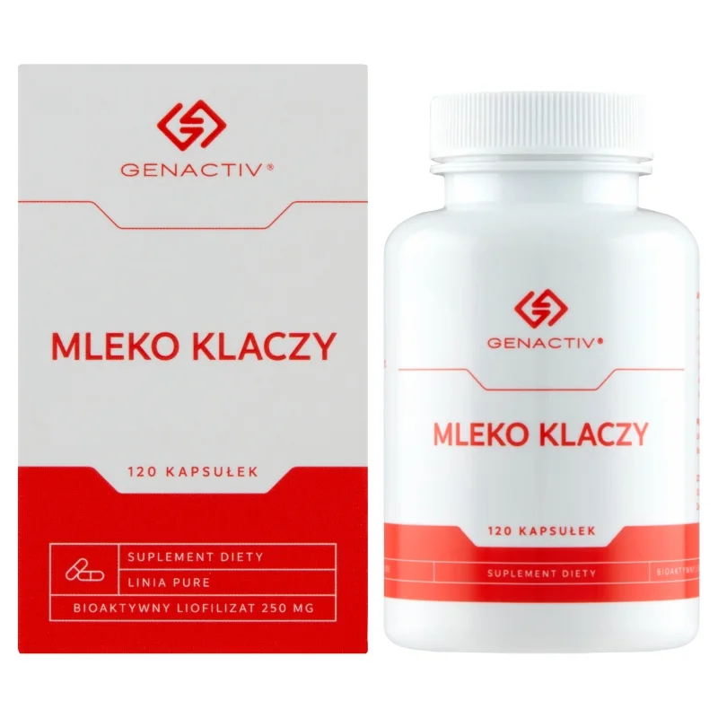 Mleko Klaczy Genactiv, produkt ze składnikami wspierającymi zdrowie, 120 szt.