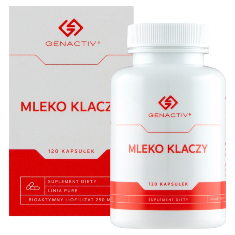 Mleko Klaczy Genactiv, produkt ze składnikami wspierającymi zdrowie, 120 szt.