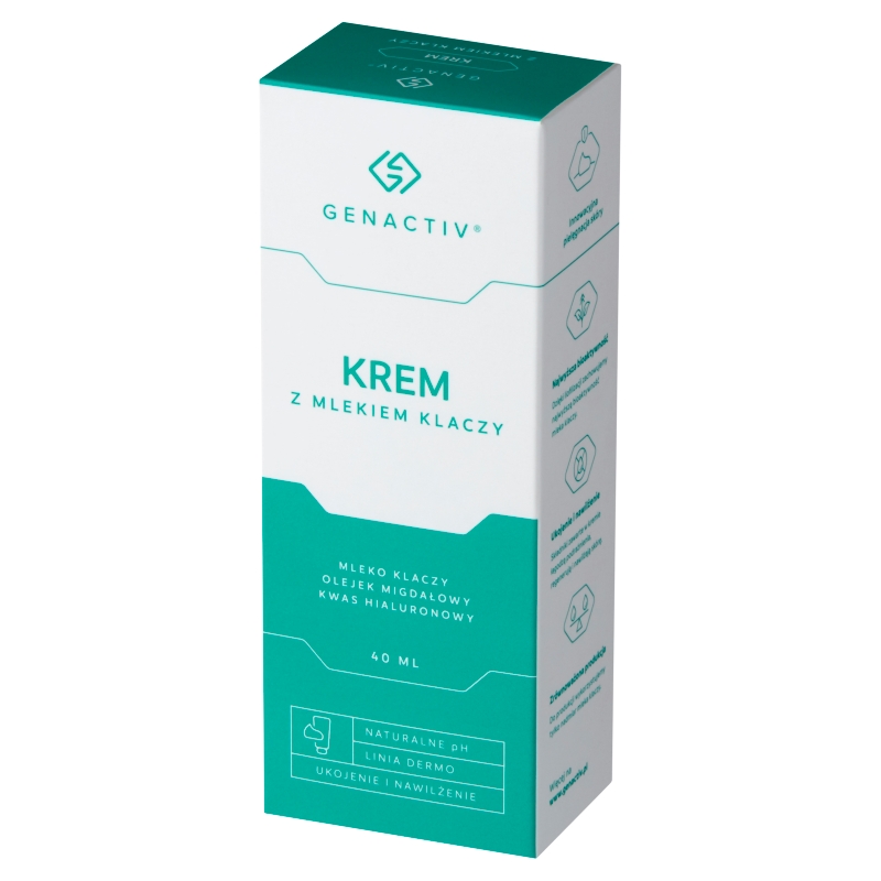 Genactiv Krem z mlekiem klaczy , nawilża i koi podrażnioną skórę, 40 ml