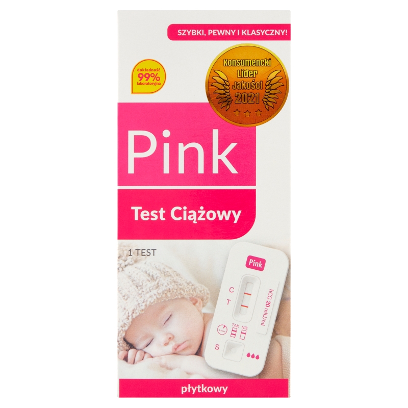 Pink Test płytkowy test ciążowy, 1 szt.