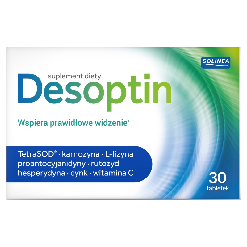 Desoptin, tabletki ze składnikami wspomagającymi prawidłowe widzenie, 30 szt.