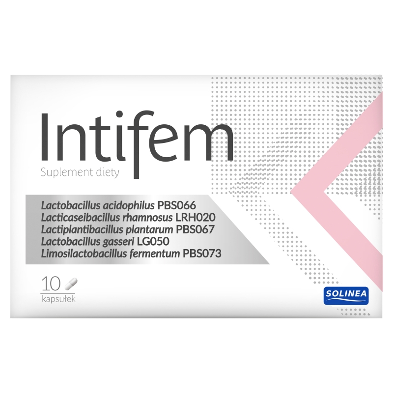 Intifem, kapsułki na uzupełnienie codziennej diety w bakterie kwasu mlekowego, 10 szt
