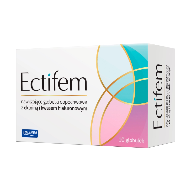 Ectifem, nawilżające globulki dopochwowe, 10 szt.