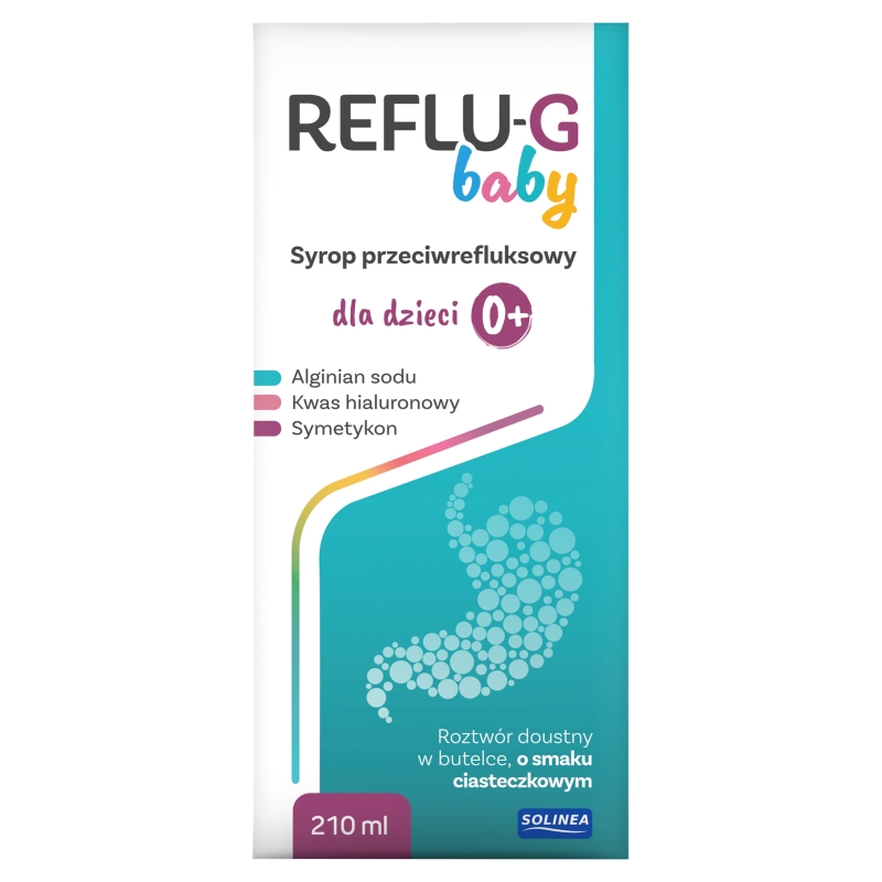 Reflu-G Baby, syrop przeciwrefluksowy, 210 ml